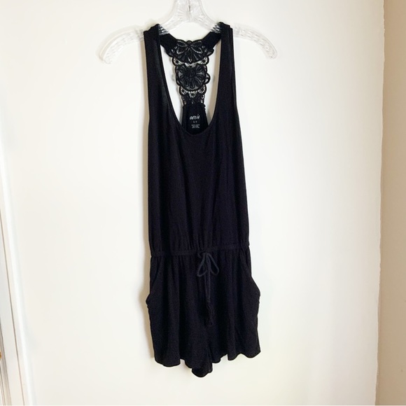 Aerie Black Lace Detail Top - Picture 1 of 9